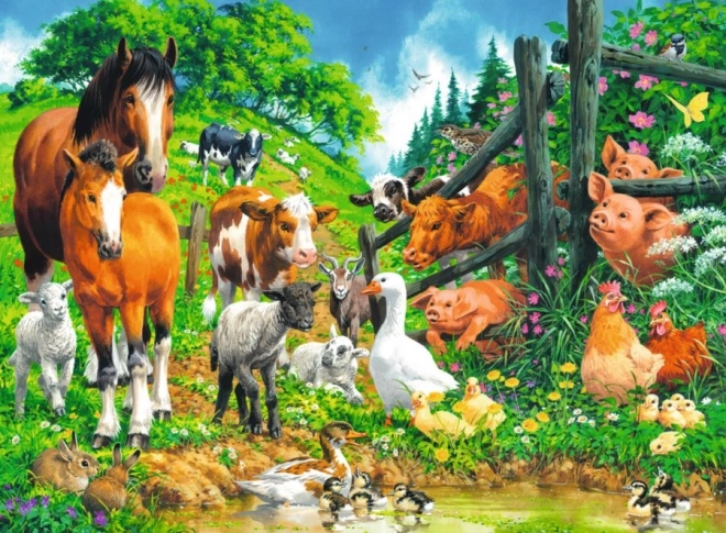 Puzzle Animăluțe XXL 100 piese