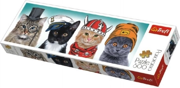 Puzzle panoramic TREFL - Echipa pufoasă 500 piese