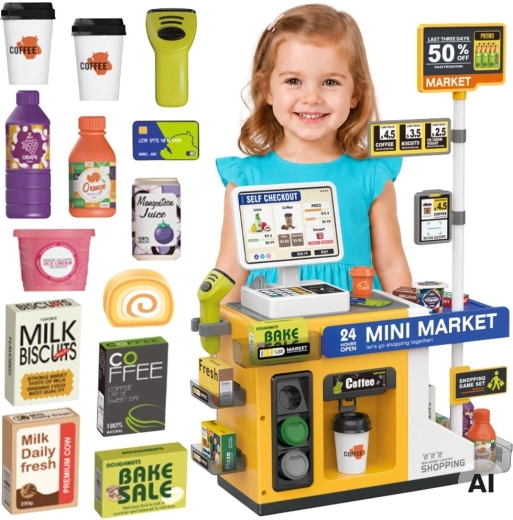 Woopie mini market – casă self-service interactivă cu scanner