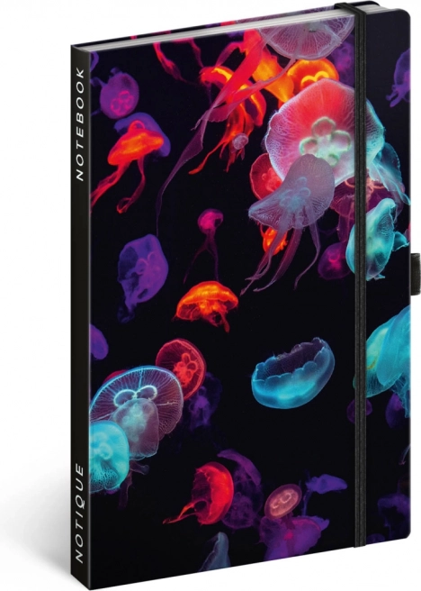 NOTIQUE carnet liniat 13 × 21 cm cu elastic și buclă pentru pix