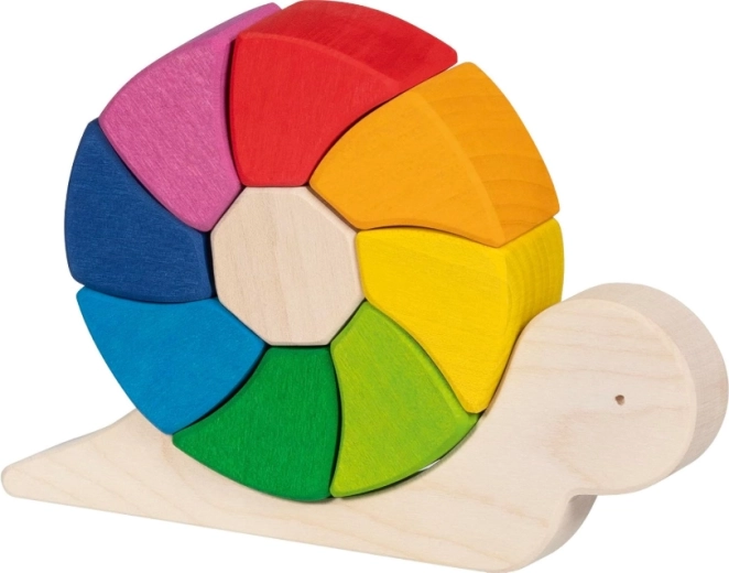 Puzzle și set de construcție din lemn – melcul Pauline