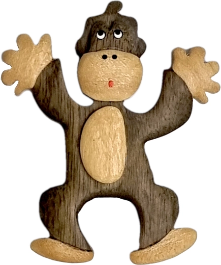 Magnețel din lemn pentru frigider – maimuță 2Kids Toys