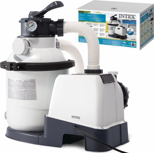 Filtrare cu nisip pentru piscină Intex 5700 l/h cu Hydro Aeration și temporizator
