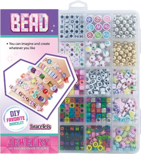 Set creativ pentru realizarea brățărilor din mărgele