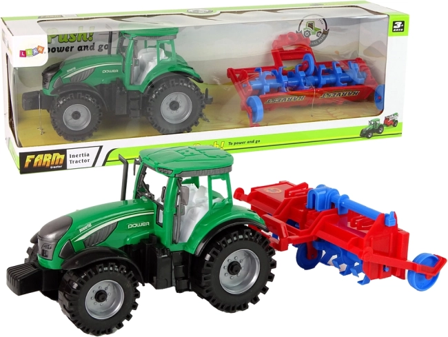 Tractor cu plug cu mecanism cu fricțiune – roșu