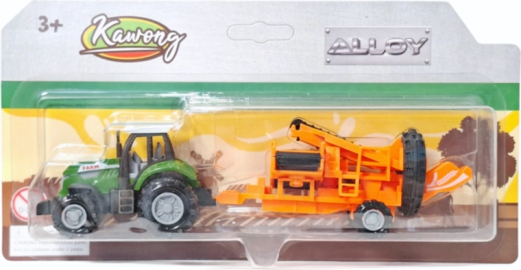 Tractor cu utilaj agricol remorcat