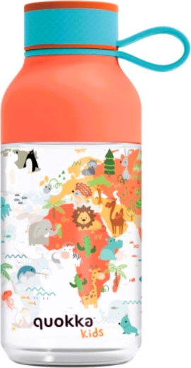Sticlă pentru copii din Tritan Quokka Kids Ice Maps cu buclă 430 ml