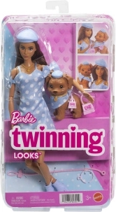 Păpușă Barbie Twinning Looks și cățeluș cu accesorii