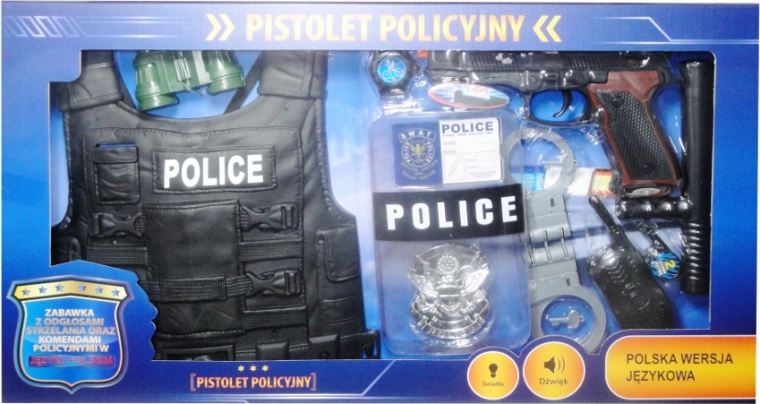 Set de polițist cu modul vocal în limba polonă