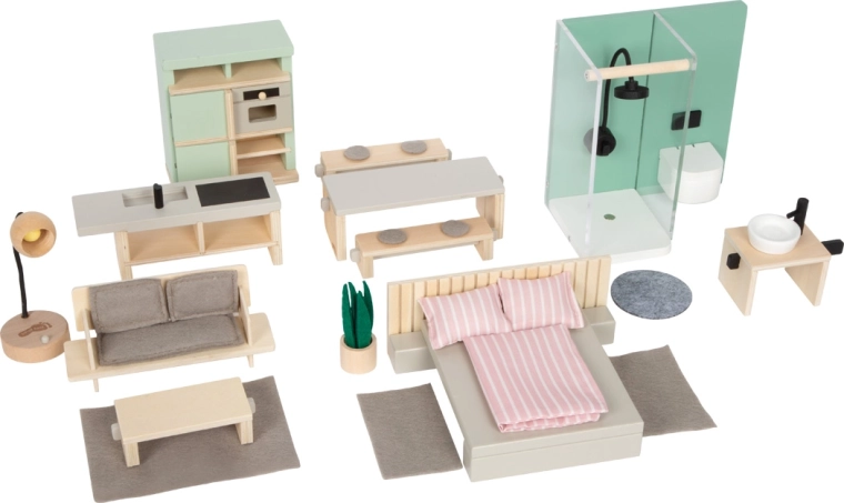 Small Foot set de mobilier pentru căsuța de păpuși