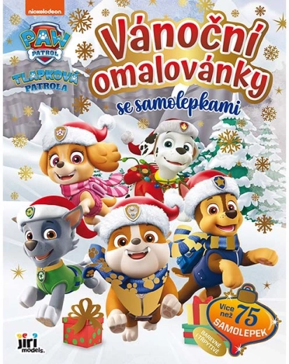 Cărți de colorat de Crăciun cu autocolante Patrula Cățelușilor