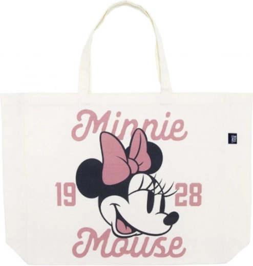 Geantă de cumpărături din bumbac Minnie Mouse 46 × 40,5 × 10 cm