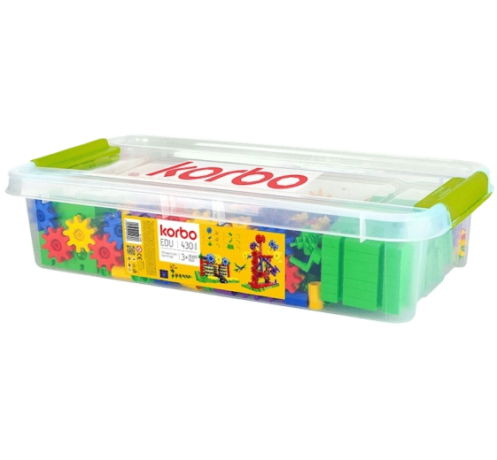 Set de construcție KORBO Edu 430 piese – roți dințate creative pentru copii