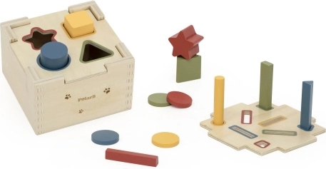 Puzzle din lemn – culori și forme