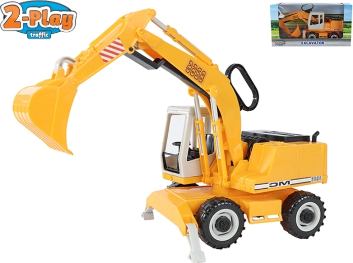 Excavator din plastic 2-Play Traffic pentru copii