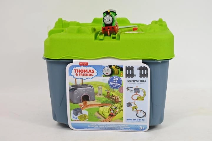 Fisher-Price Thomas și prietenii – cutie mare cu set de șine cu Percy