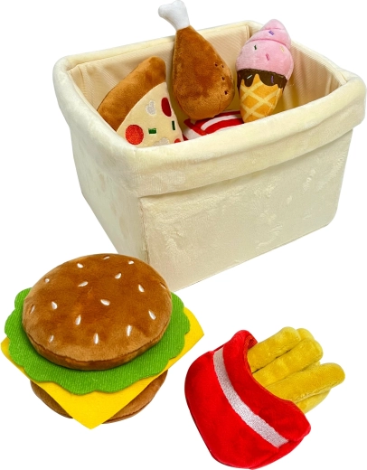 Coșuleț de pluș Magic Baby cu fast-food