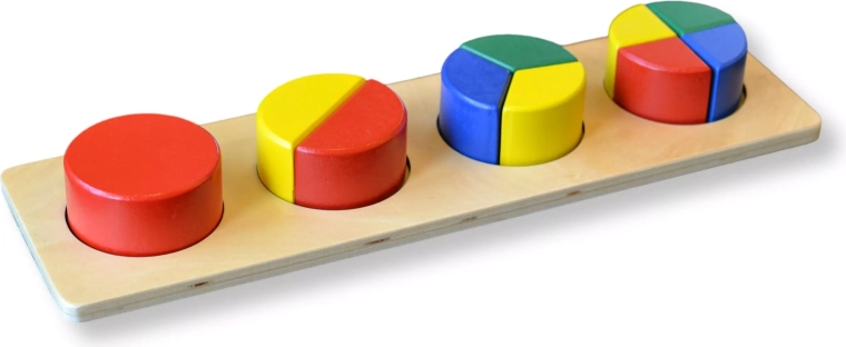 Puzzle circulare multicolore