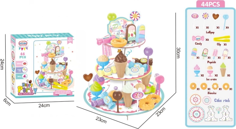 Suport cu trei niveluri pentru dulciuri Click4Toys, cu accesorii
