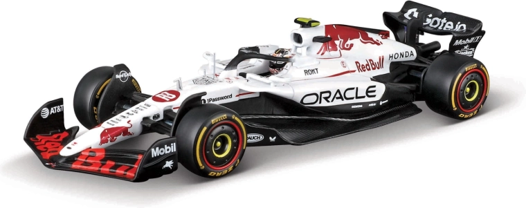 Model Bburago Formula 1 Oracle Red Bull Racing RB21 (2025) Yuki Tsunoda #22 cu cască 1:18