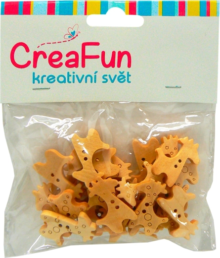 Nasturi din lemn girafă 23×25 mm, 25 buc