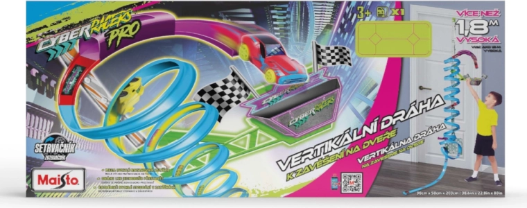 Maisto Cyber Racers pistă de curse verticală pentru ușă, cu mașinuță