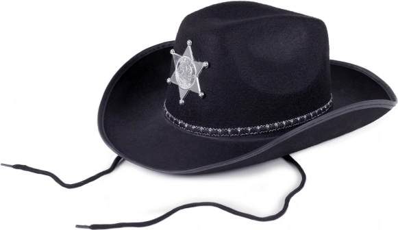 Pălărie de cowboy șerif cu stea pentru adulți - 1 bucată