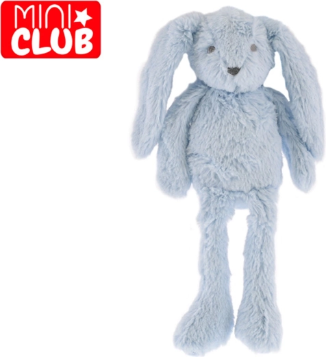 Iepuraș de pluș Mini Club albastru, cu picioare lungi, 37 cm