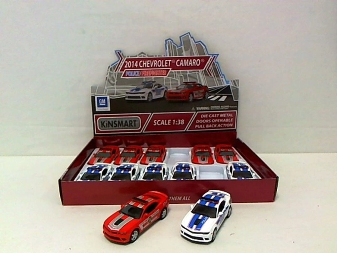 Mașinuță metalică Chevrolet Camaro (poliție / pompieri) 1:38 - 1 bucată