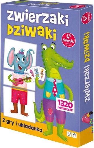 Joc de familie și puzzle Animăluțe Sălbatice