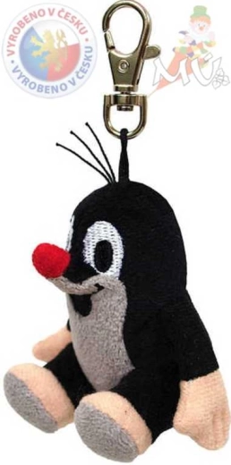 Moravská ústředna Krtek breloc de pluș cu carabină 7 cm - 1 bucată