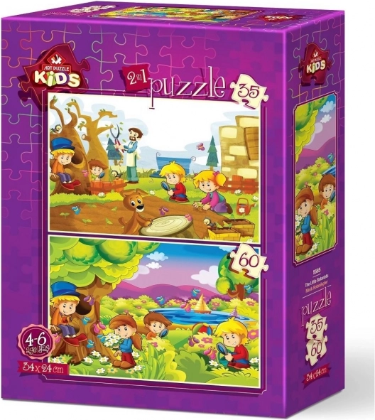 Puzzle Micii botaniști 35 și 60 piese
