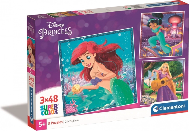 Puzzle DISNEY PRINCESS 3×48 piese – CLEMENTONI