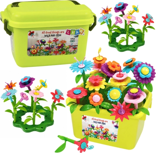 Lean Toys set de construcție grădină de flori în cutie (73 de piese)