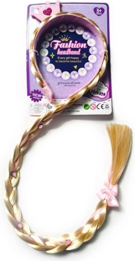 Bentiță cu coadă lungă împletită 70 cm