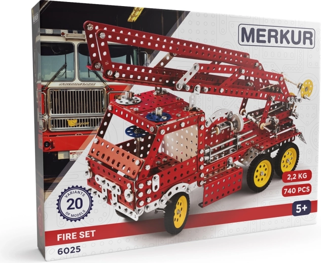 Merkur Fire set, set de construcție pentru micii pompieri