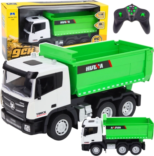 Camion basculant RC HUINA 1:18 verde