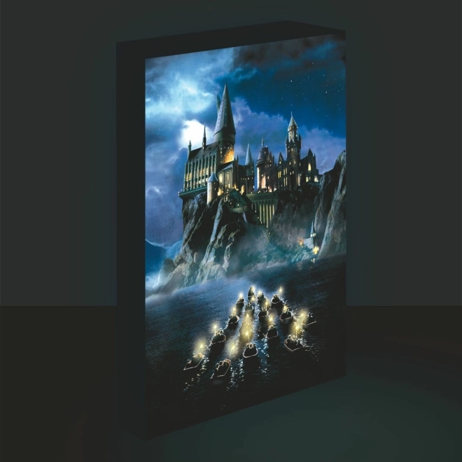 Tablou LED Harry Potter - Hogwarts 30x40 cm