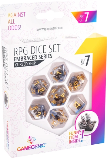 Gamegenic zaruri RPG poliedrice Embraced Series Cursed Ship – set 7 piese