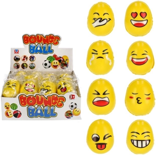 Ou antistres cu fețe emoji 6 cm