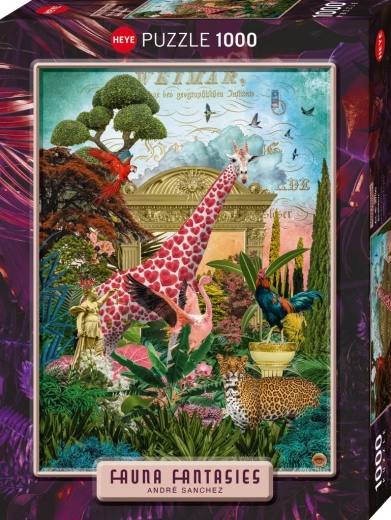 Puzzle Heye Fauna Fantasies: Iubire de girafe, 1000 de piese