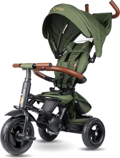 Tricicletă Qplay Rito deluxe rubber olive