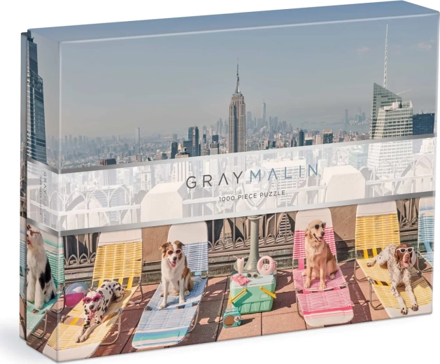 Puzzle Gray Malin câini în New York 1000 piese