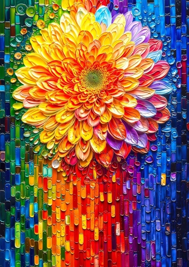 Puzzle Enjoy Mozaic floral 1000 de piese