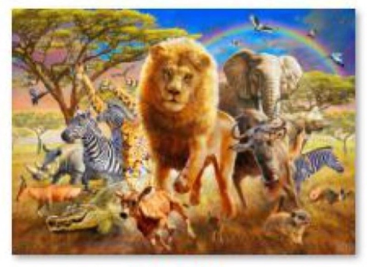 Pictură cu diamante – Animalele Africii 40 × 30 cm