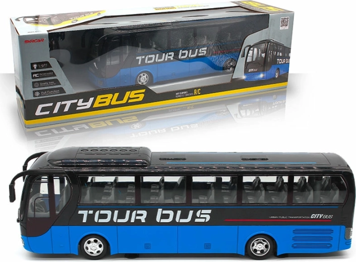Autobuz RC Tour Bus albastru-galben