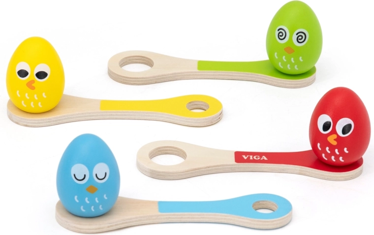 Joc din lemn cu ouă pe linguri Viga Toys