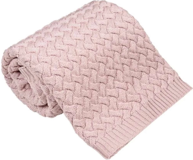 Pătură din merino NANNA Fluffy Powder Pink