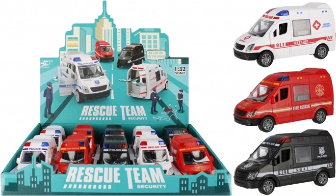 Vehicule de intervenție – pompieri, poliție și ambulanță, 12 cm