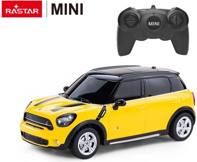 Mașină RC Rastar Mini Cooper S Countryman 1:24 galbenă - 1 bucată